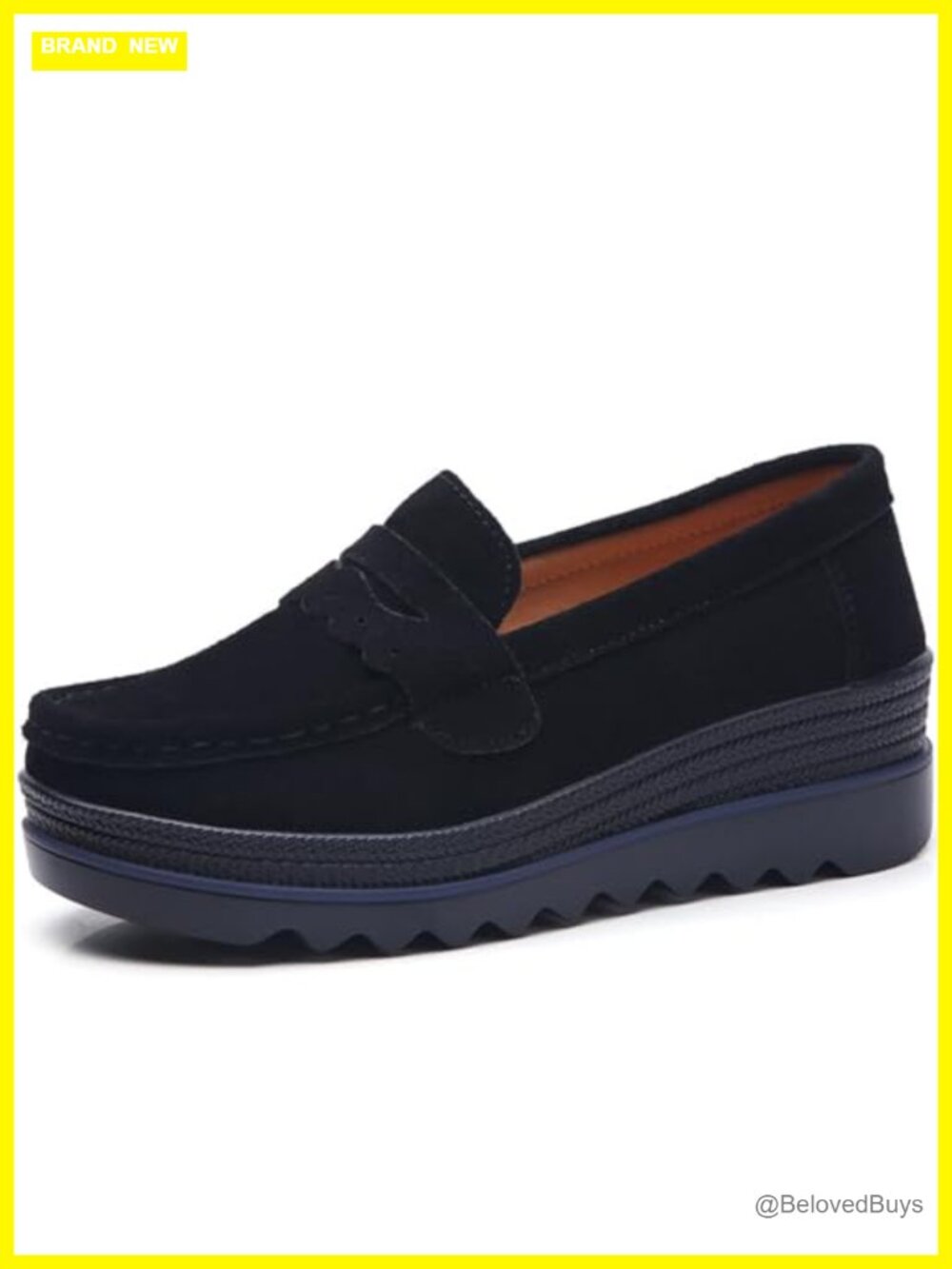Women's Suede Orthopedic Loafers Non-Slip Platform Arch Support Walking Shoes